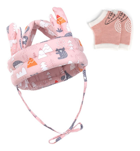 Cascos Para Bebes Antigolpes Seguridad Bebes + Rodilleras