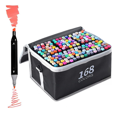 Juego De 168 Rotuladores De Doble Punta, Juego Multicolor