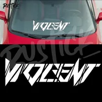 Comprar Calco Violent Ploteo Parabrisas Tuning Sticker Marcas 80cm