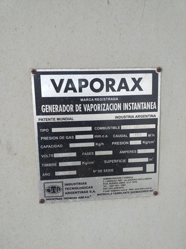 Imagen 5 de 5 de Generador De Vapor Vaporax 1500 Caldera Instantánea