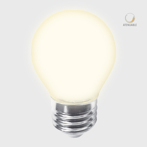 Foco Led Ahorrador-atenuable, Luz Calida 4.5w E27 G45d-ledf/ Color de la luz Luz cálida