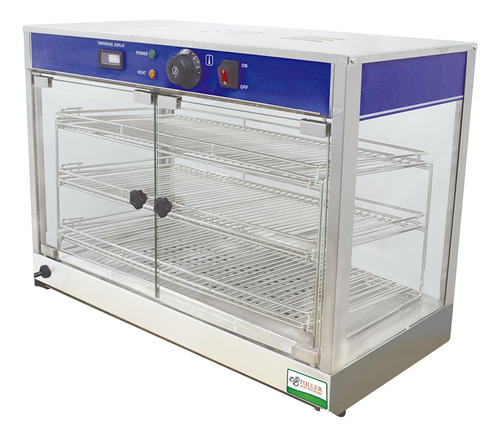 Vitrina De Calefaccion De Alimentos 76cm Ancho 3 Niveles