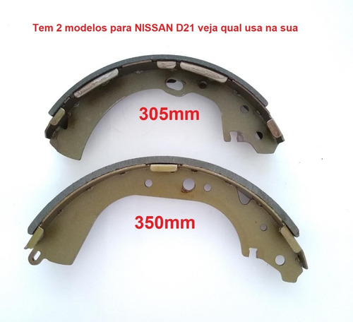 Imagem 2 de 5 de Sapata C/ Lonas Freio Nissan D21 Até 97 - 50x305mm - Jg