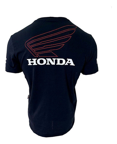 Camiseta Honda Preta 100% Algodão