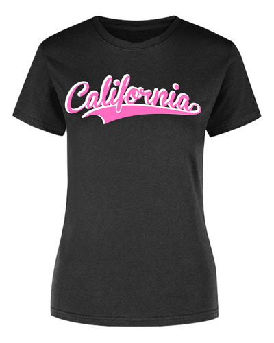 Playera Mujer California City - California Letrero Rosa