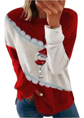 Woen's For Christma Pajama Fancy Casual Long Sleeve Neck