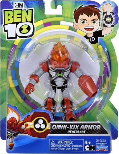 Figura Ben 10 Omni Kix Armadura Fuego Heatblast Original