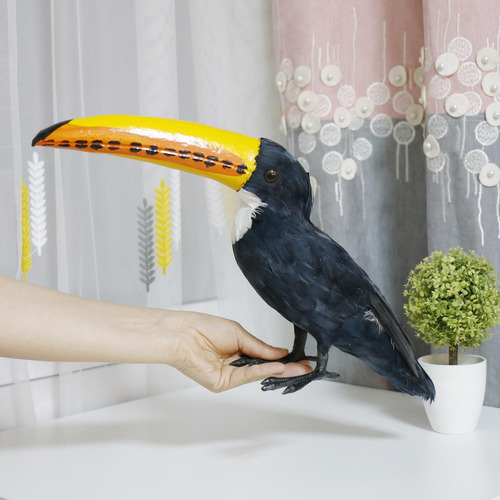 Tucán De Pájaro De Pluma Realista Hecho A Mano Para