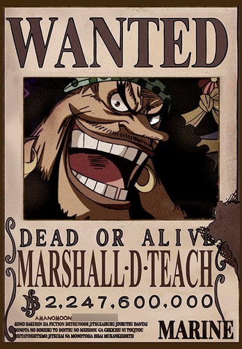 Marshall D Teach 2.2m Barba Negra Kurohige Yonko One Piece 