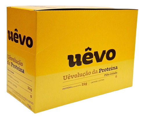 Proteína Uêvo 28g - Sabor Piña Colada - Caixa C/ 12 Unidades