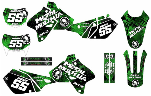 Adesivos Moto Cross Trilha Drz 400 0,20mm Metalmulisha Lm032