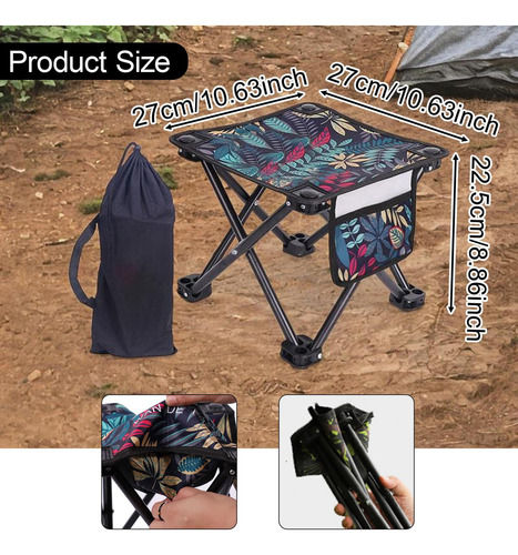 Hh Portes De Campamento Portable Silla Plegable Mini