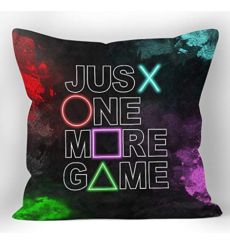 Gamer Just One More Game Funda Almohada Suave Para Sofa Cama