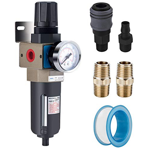 Regulador De Filtro De Aire Comprimido De 3/8 Npt, Ele...
