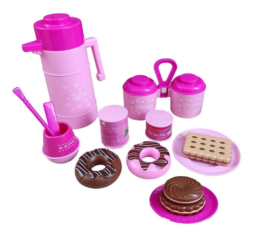 Kit Festa Do Chá Rosa 17 Pcs Set De Mate Marza Toys