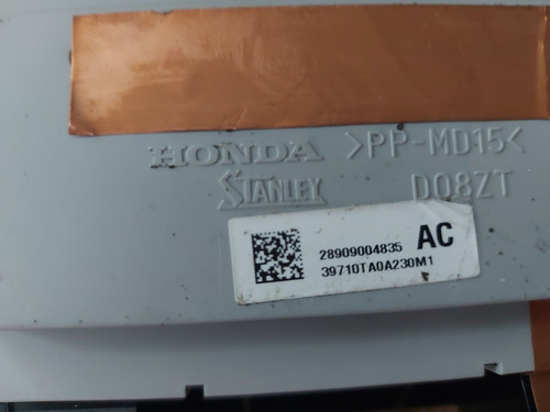 Pantalla Display Honda Accord 2010 (d08zt) Ml398 (Usado)