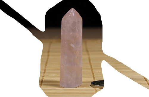 Punta De Cuarzo Rosa Obelisco Generador 7,5 Cms.