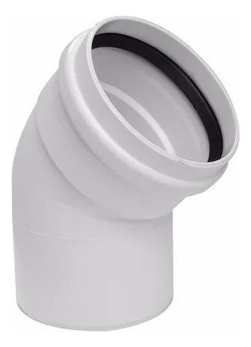 Codo Junta Elastica 200 A 45 Mh Pvc Oring Desague Krona