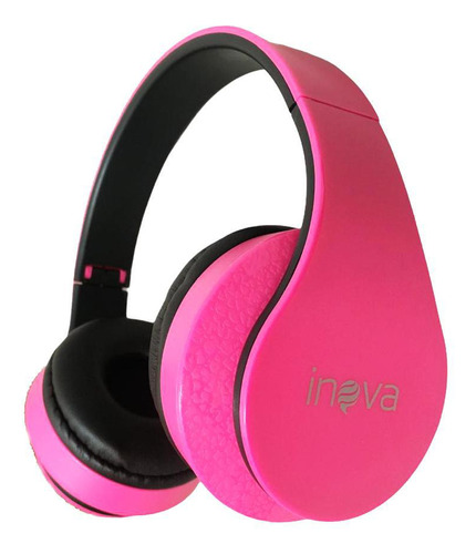 Fone De Ouvido Headphone Estéreo Com Fio N818 Rosa Inova