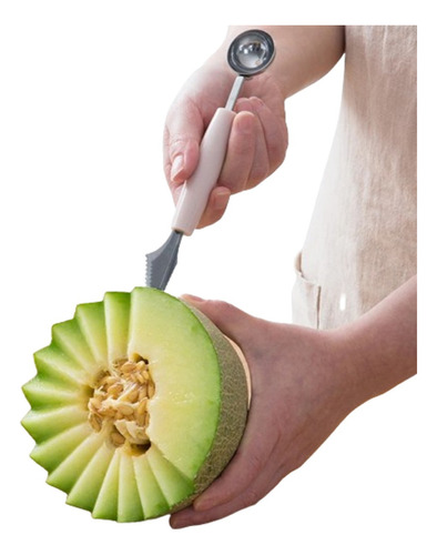 Cuchara Cuchillo Tallar Fruta Bola Helado Sandía Cocina