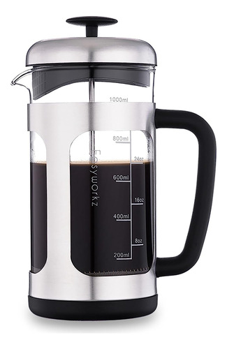 Easyworkz Prensa Francesa De Acero Inoxidable 34 Oz Cafetera