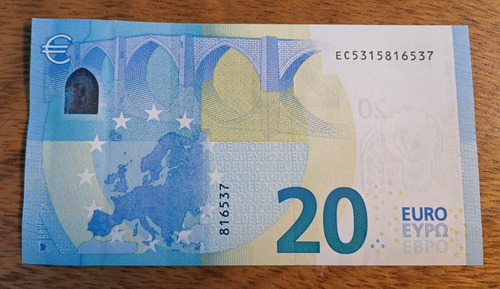 Billete 20 Euro Año 2015. Sin Circular.
