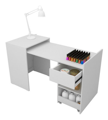 Imagen 2 de 7 de Escritorio Con Cajones Mesa Plegable Multiuso 5004