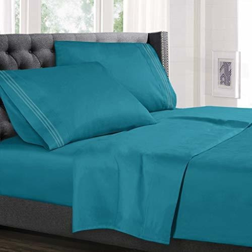 Sábanas Y Fundas - Hearth & Harbor 4 Piece Bed Sheet Set - L