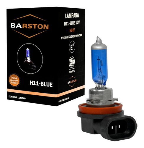 Lampara H11 12v 55w Halogena Blue Vision Efecto Xenon