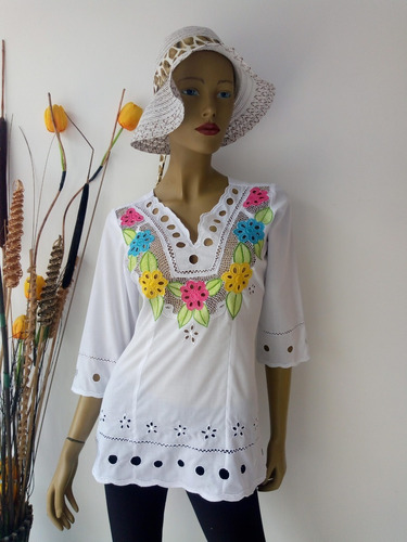 Blusa Hippie Maquina Bordados Cartago Edis