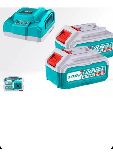 Kit De Baterias Y Cargador 20v 4.0ah X 2pcs Total Tfbcpk1424