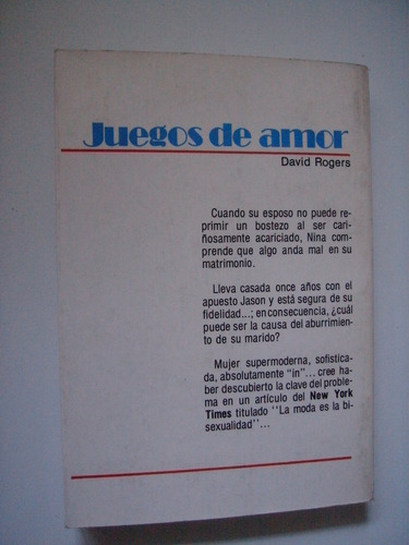 Juegos De Amor - David Rogers - 1983 Primera Edición (Usado)