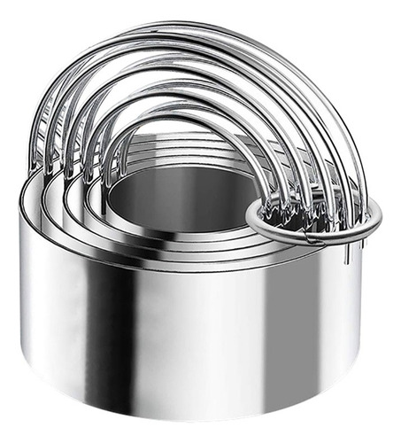 Cortador De Galletas G, 5 Unidades, Con Mango, De Acero Inox
