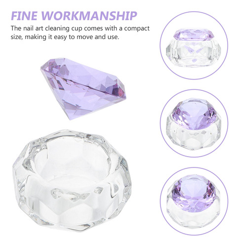 Vaso Líquido Para Uñas Con Tapa Y Cepillo De Manicura