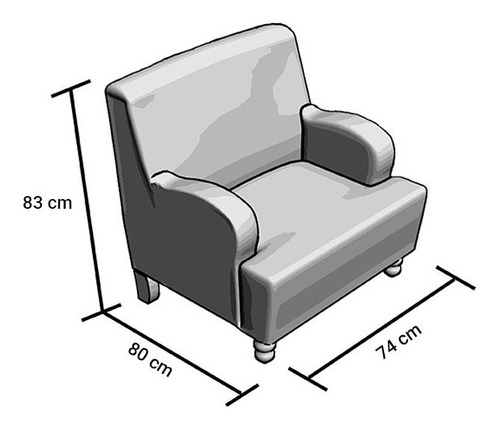 Imagen 4 de 5 de Sillón Kiel Azul Terciopelo