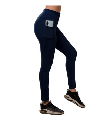 Leggins Deportivos Dama De Lycra Con Bolsa Celular Gym