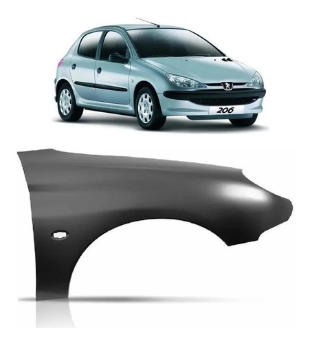 Guardabarro Peugeot 206 1998 A 2004 C/agujero Derecho