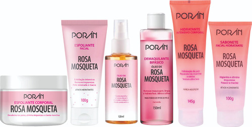 Kit Completo Rosa Mosqueta Porán C/ Esfoliante E Muitomais  