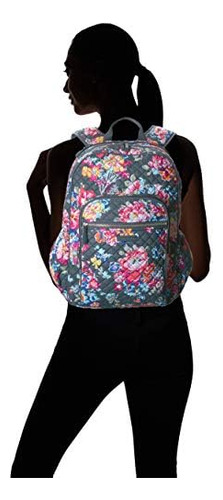 Vera Bradley Mochila Campus De Algodón Para Mujer, Pretty Po