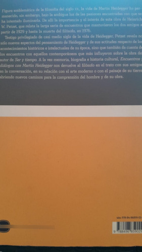 Heinrich Petzet - Encuentros Y Diálogos Con Martin Heidegger (Usado)