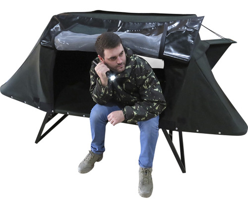Imagem 8 de 8 de Cama Tatu Casal Para Atividades Outdoor Dobrável Verde