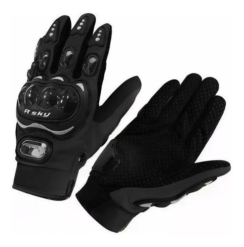 Guantes Para Moto En Piel Tamaño Grande Con Mica En Pulgar