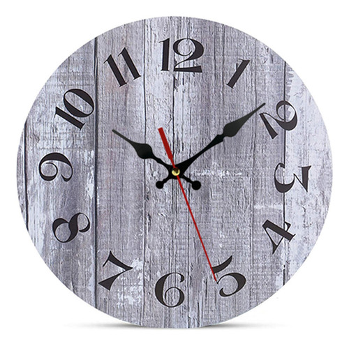 Relojes Colgantes Reloj De Pared De Madera Silencioso Gris