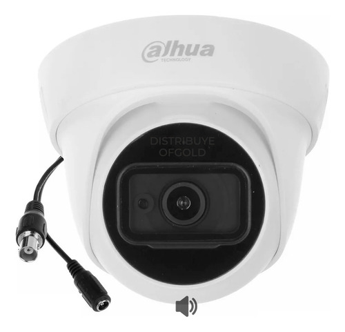 Camara Minidomo Dahua Audio Hdcvi 2mp 3.6mm Ir30m Micrófono