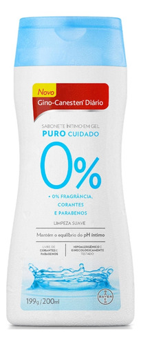Sabonete Íntimo Diário Gel Puro Cuidado 200ml Gino-canesten