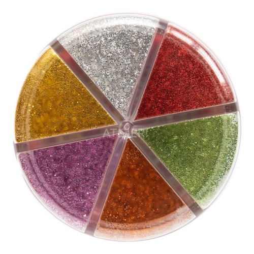 Imagen 5 de 6 de Frasco Gibre Purpurina Glitter Marca Cbx 50 Gramos 6 Colores