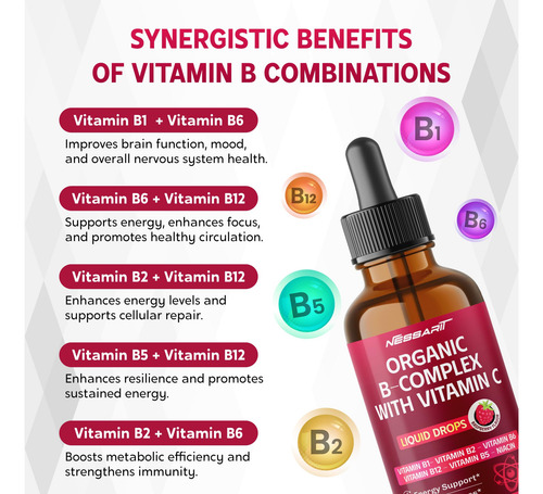 Nessarit Gotas Orgánicas Complejo B Con Vitamina C 60 Ml