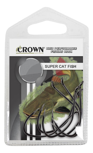 Anzol Crown Super Cat Fish Tamanho 2/0 C/ 5 Pçs