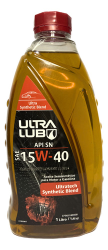 Aceite Ultra Lub 15w40 Semi-sintético 