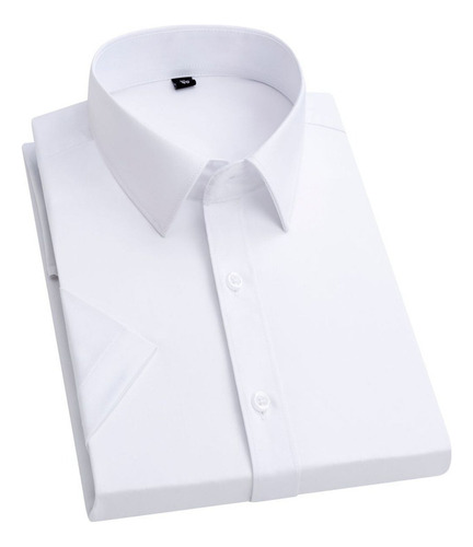 Camisa De Manga Corta Elástica Para Hombre,negocios,formal